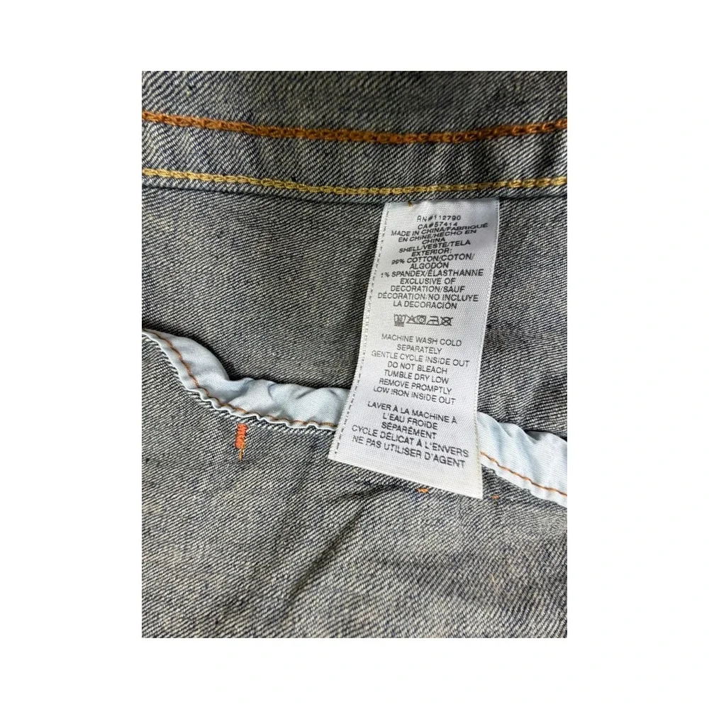 True Religion Jimmy Jacket Mens 2XL Blue Denim Trucker Western Workwear